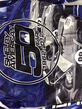 Selby Blue and White Shelby American 50 Years Graphic Hoodie
